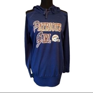 Patriots Girl Cold Shoulder Hooded Jersey